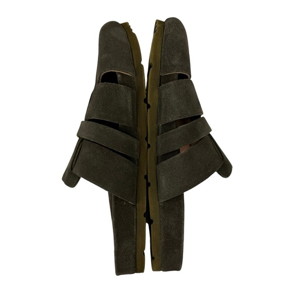 Free People Mule Clogs Sunday Season Khaki Green Slip On Women’s 36 USA 6 - Picture 6 of 16